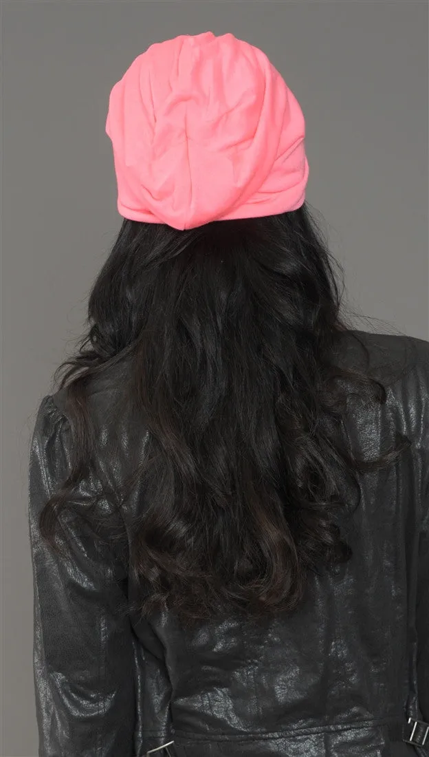 Neon Pink Slouchy Summer Beanie