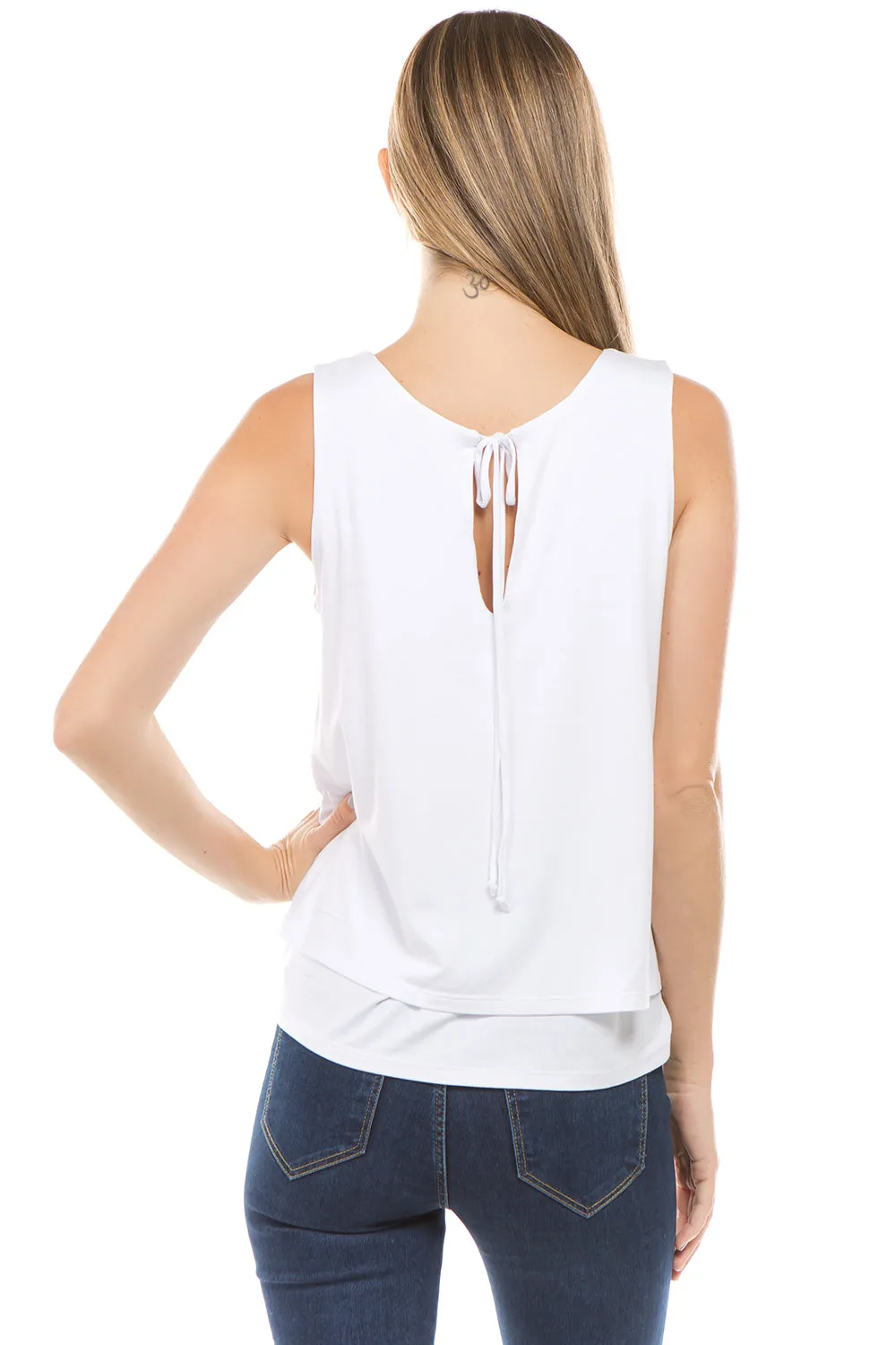 NEVE DOUBLE LAYER TOP (WHITE)- VT2421