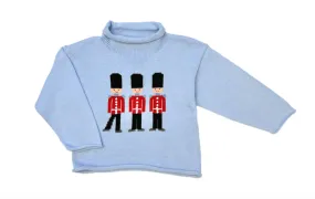 Nutcracker Light Blue Roll Neck Sweater | Claver/Luigi