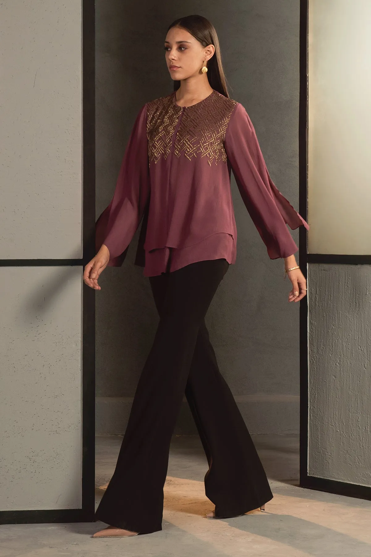 Pine Twist Double Layer Top