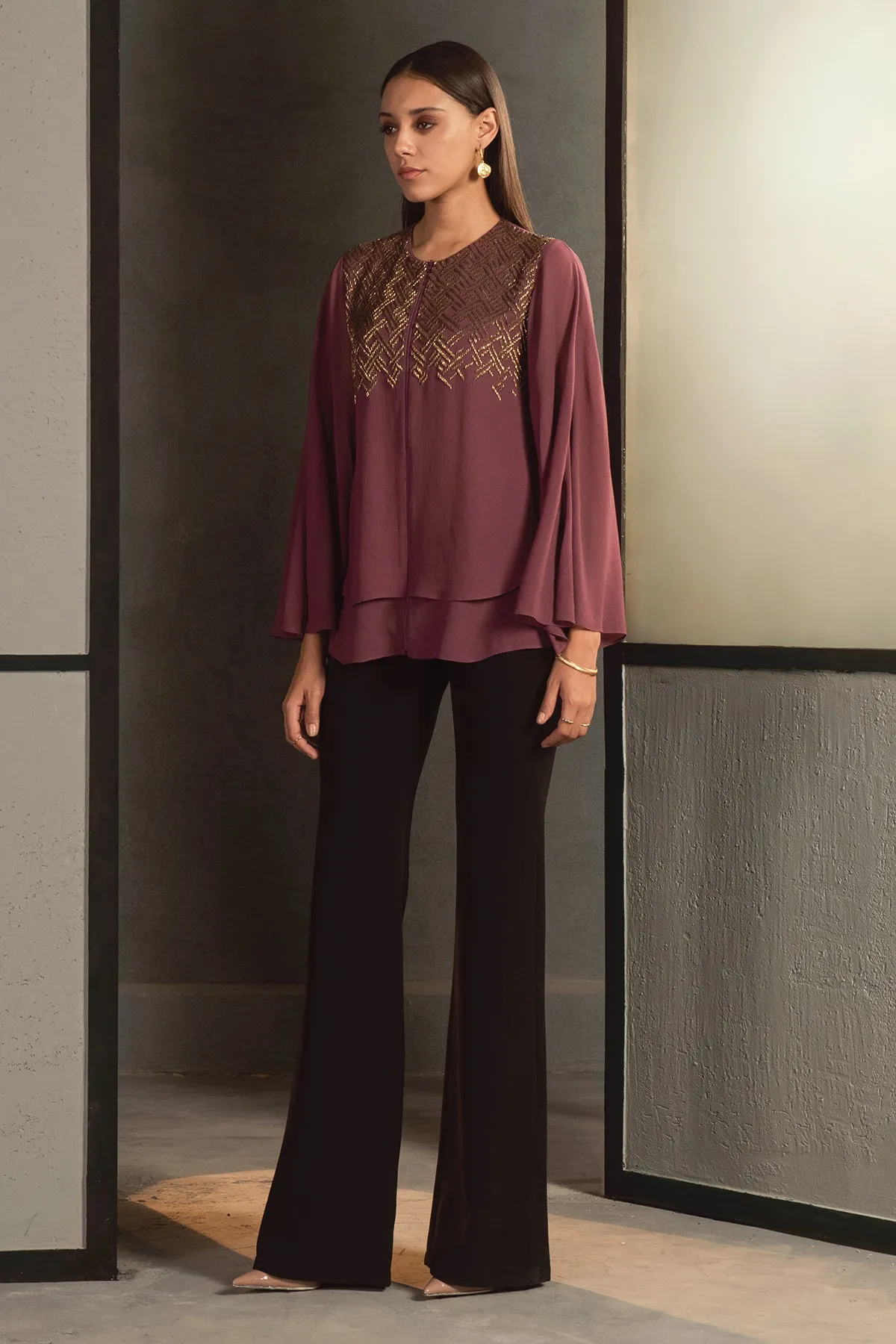 Pine Twist Double Layer Top