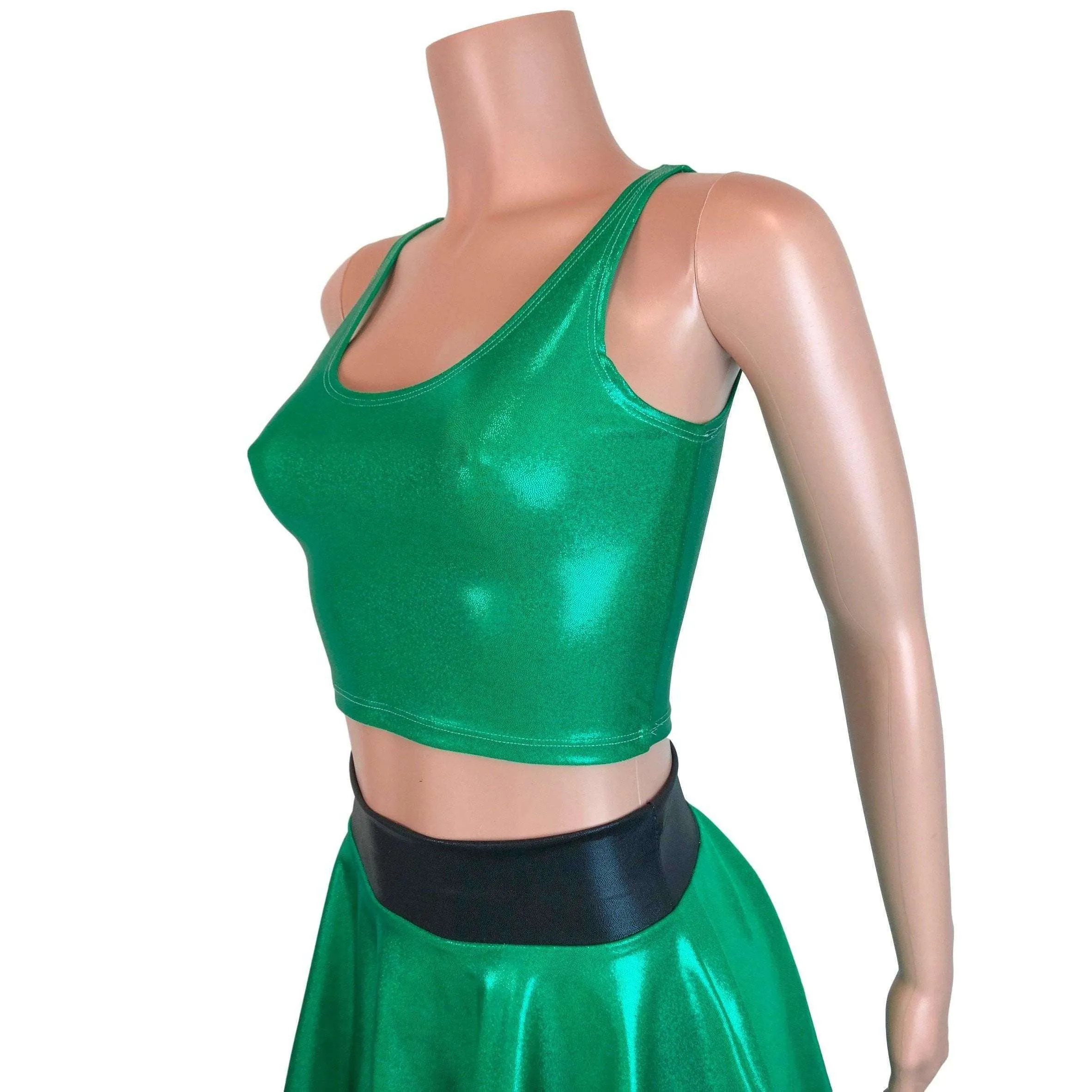PowerPuff Girls BUTTERCUP Costume W/ Green Pencil Skirt and Crop Top