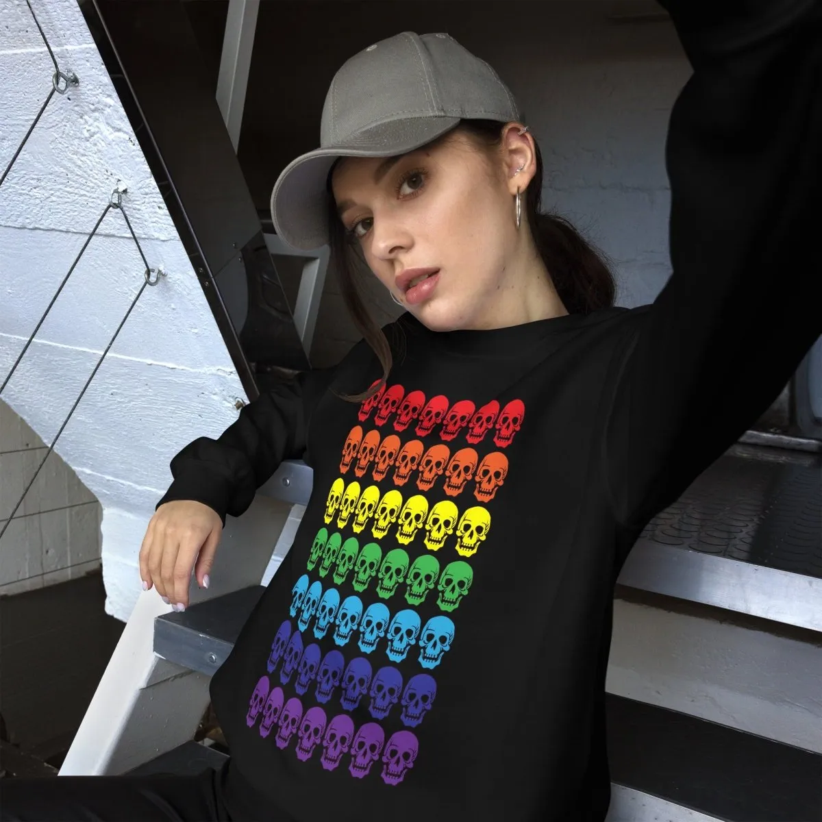 Rainbow Skulls Sweatshirt