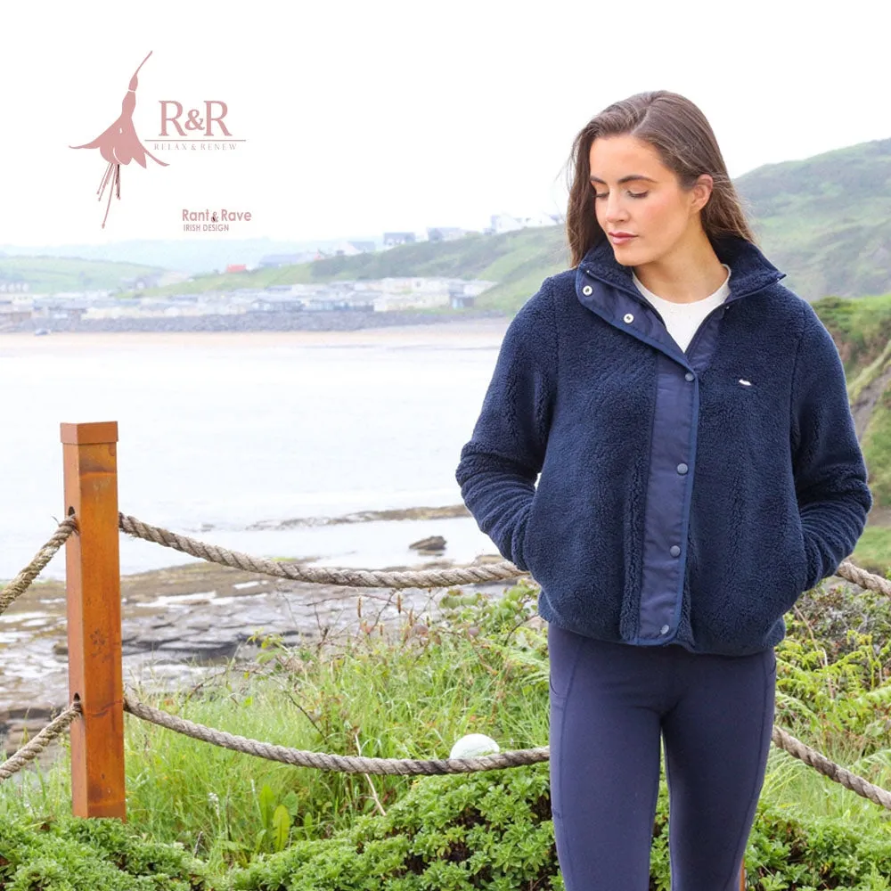 Relax & Renew Carol Teddy Bomber - Navy