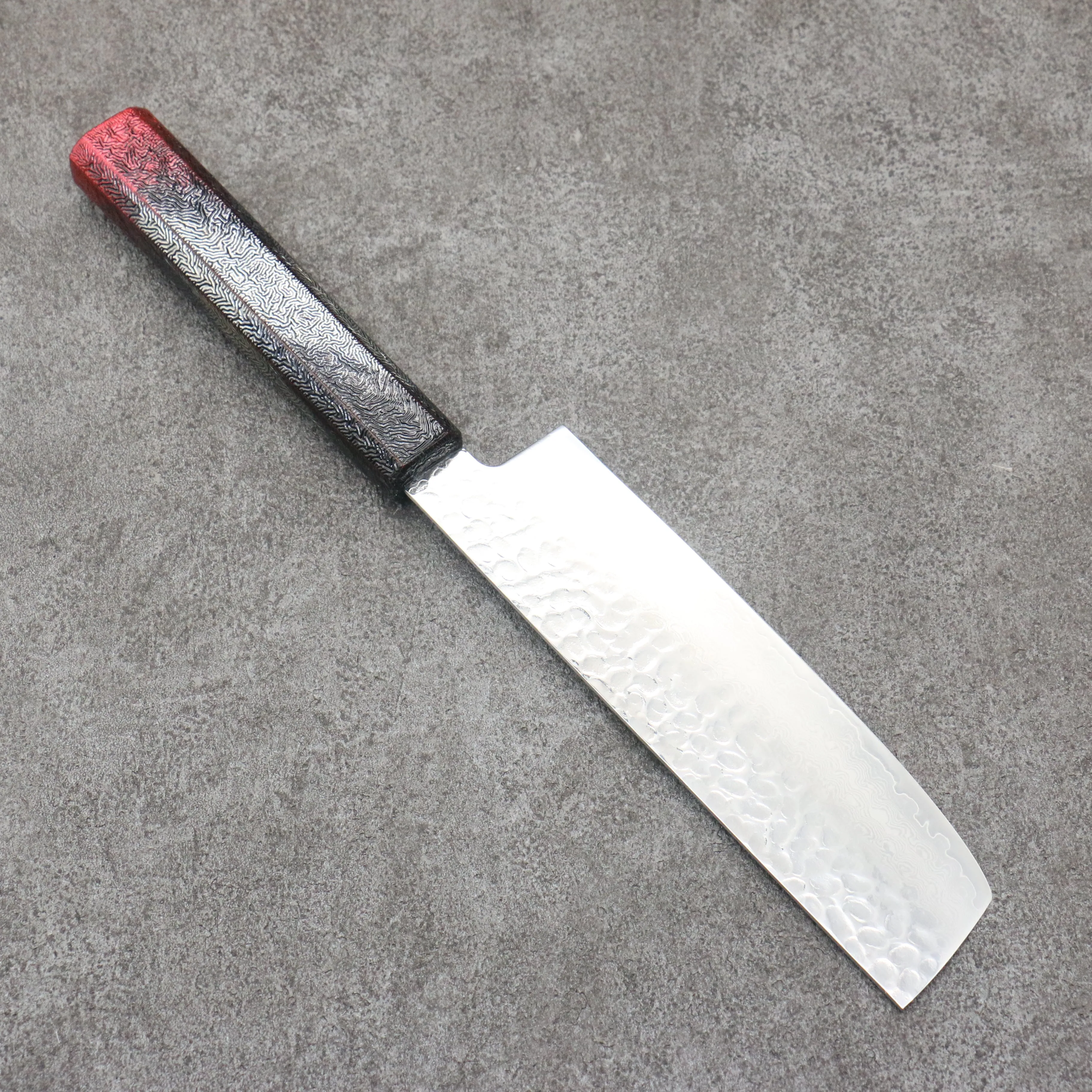 Sakai Takayuki Rinnou VG10 33 Layer Damascus Nakiri160mm Red Lacquered Handle