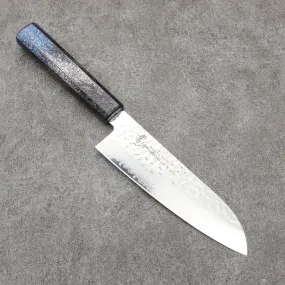 Sakai Takayuki Rinnou VG10 33 Layer Damascus Santoku170mm Blue Lacquered Handle