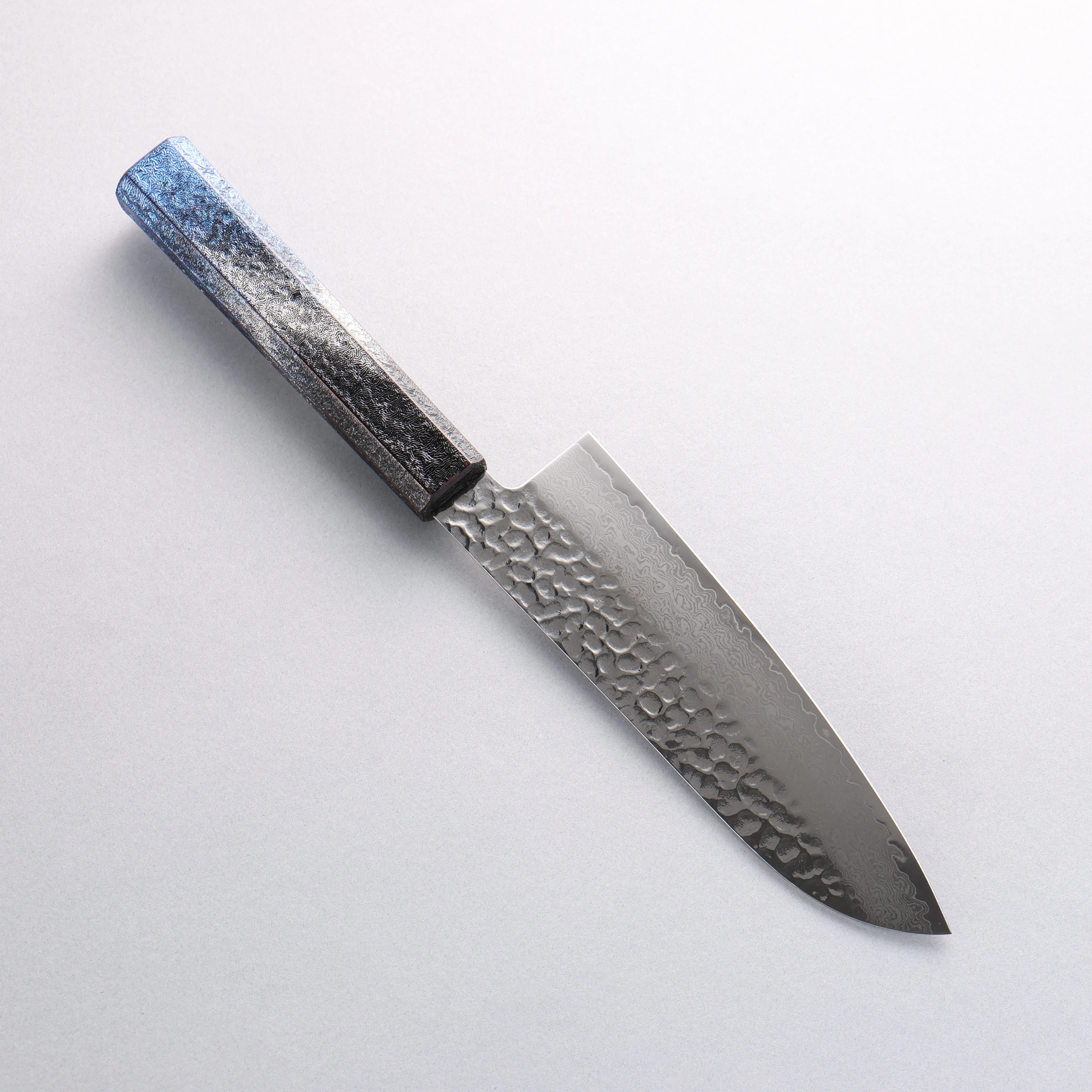 Sakai Takayuki Rinnou VG10 33 Layer Damascus Santoku170mm Blue Lacquered Handle