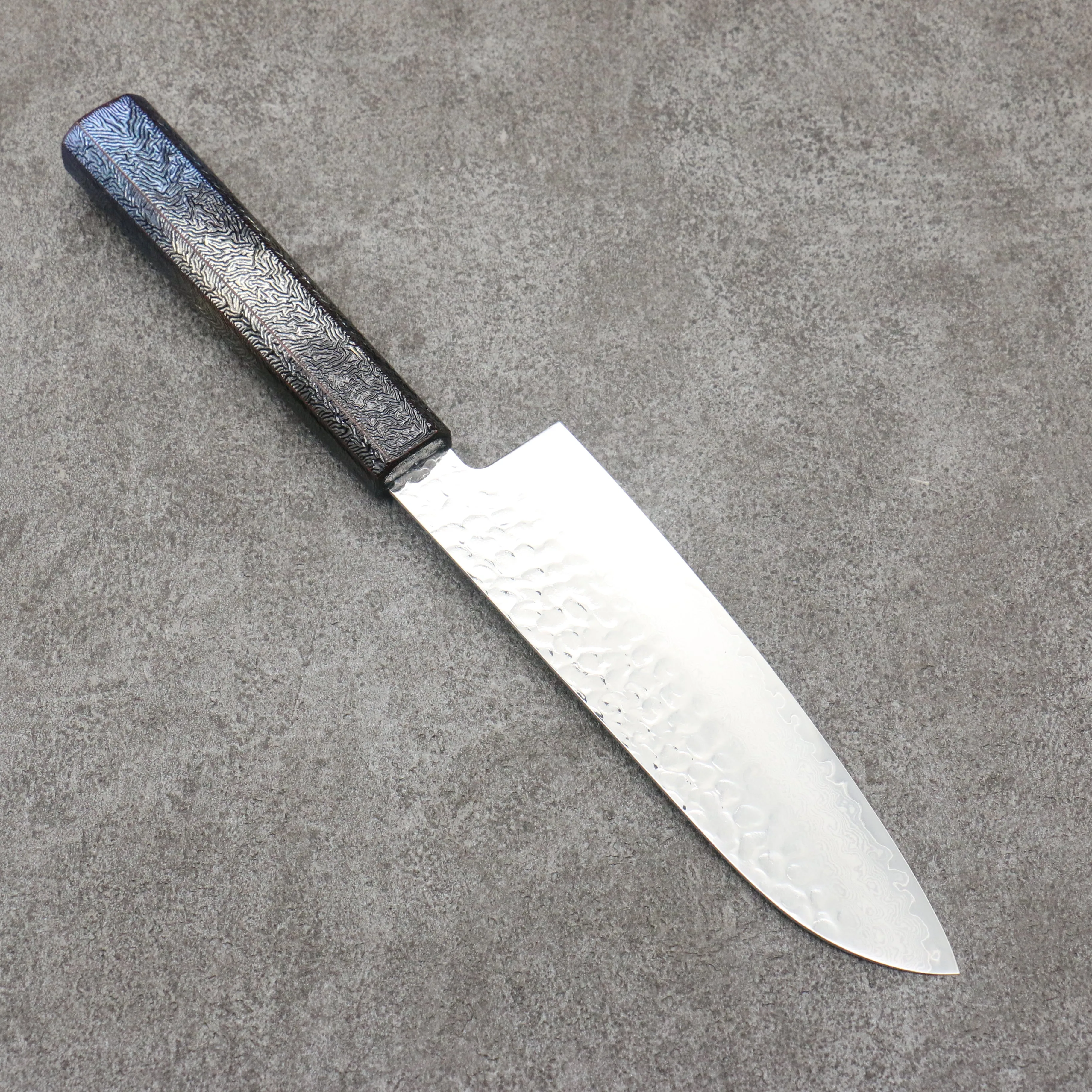 Sakai Takayuki Rinnou VG10 33 Layer Damascus Santoku170mm Blue Lacquered Handle