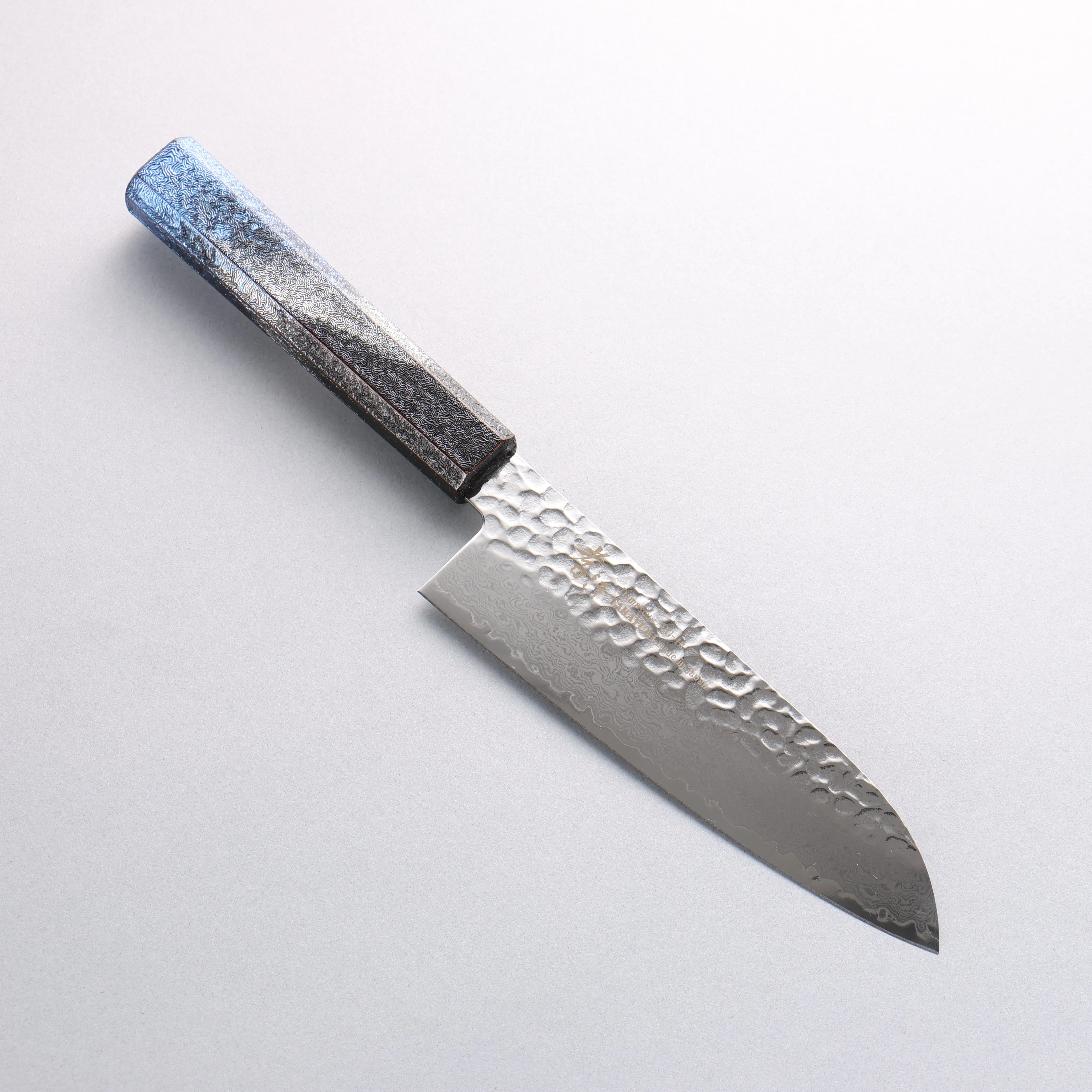 Sakai Takayuki Rinnou VG10 33 Layer Damascus Santoku170mm Blue Lacquered Handle