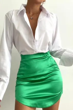 Sia Satin Mini Skirt