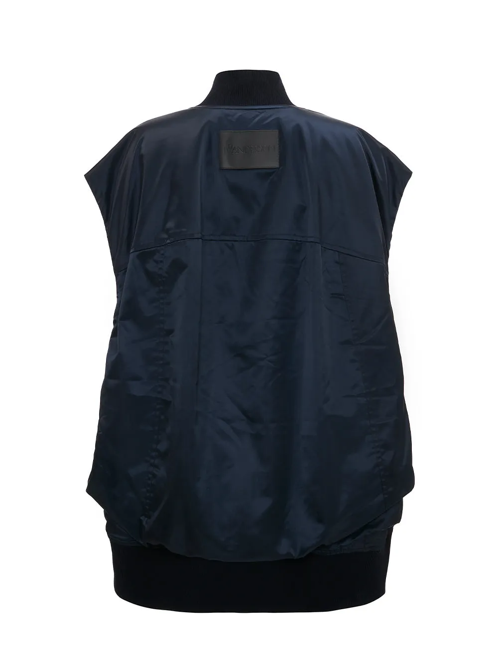 Sleeveless Bomber Jacket (Navy)