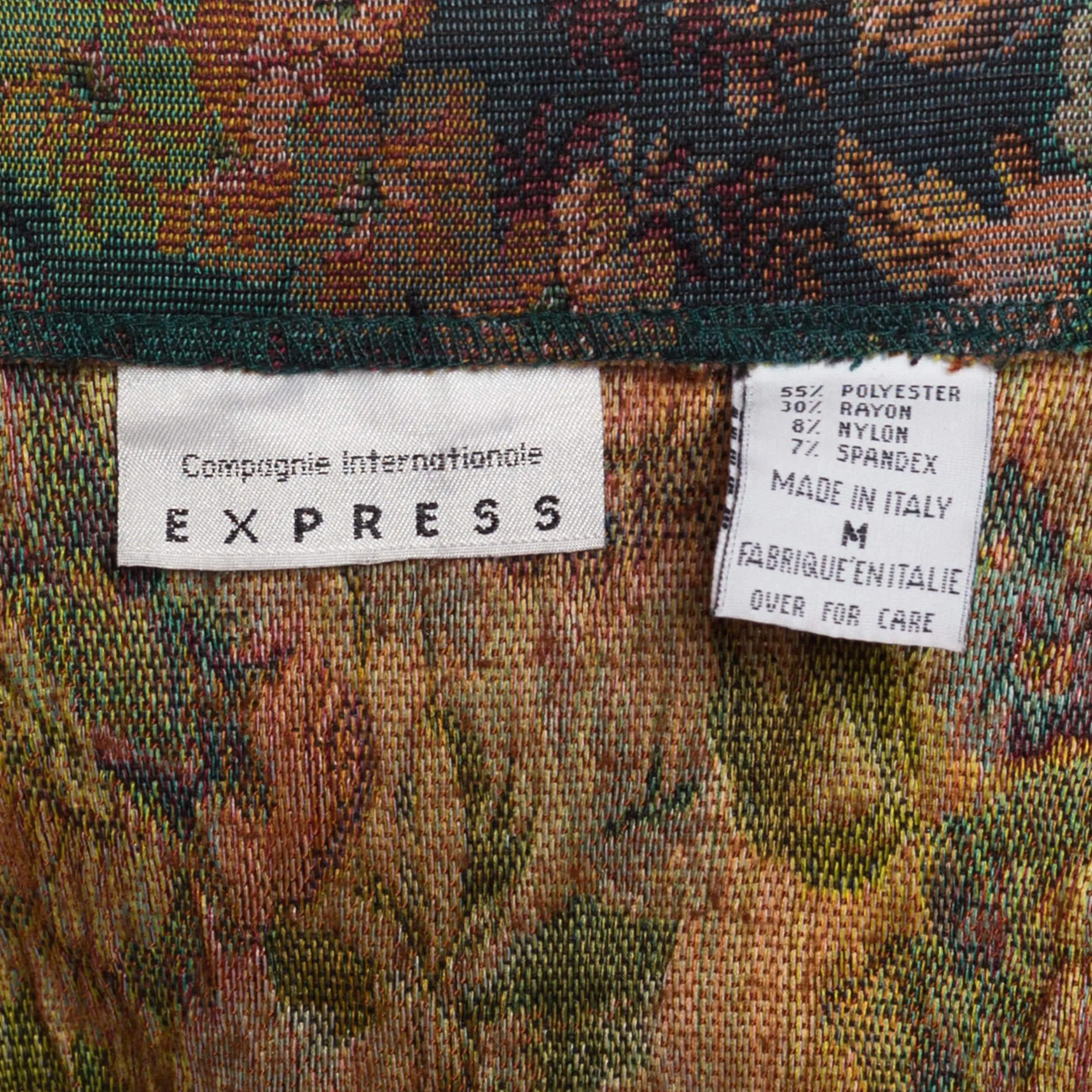 Sm-Med 90s Floral Tapestry Mini Pencil Skirt