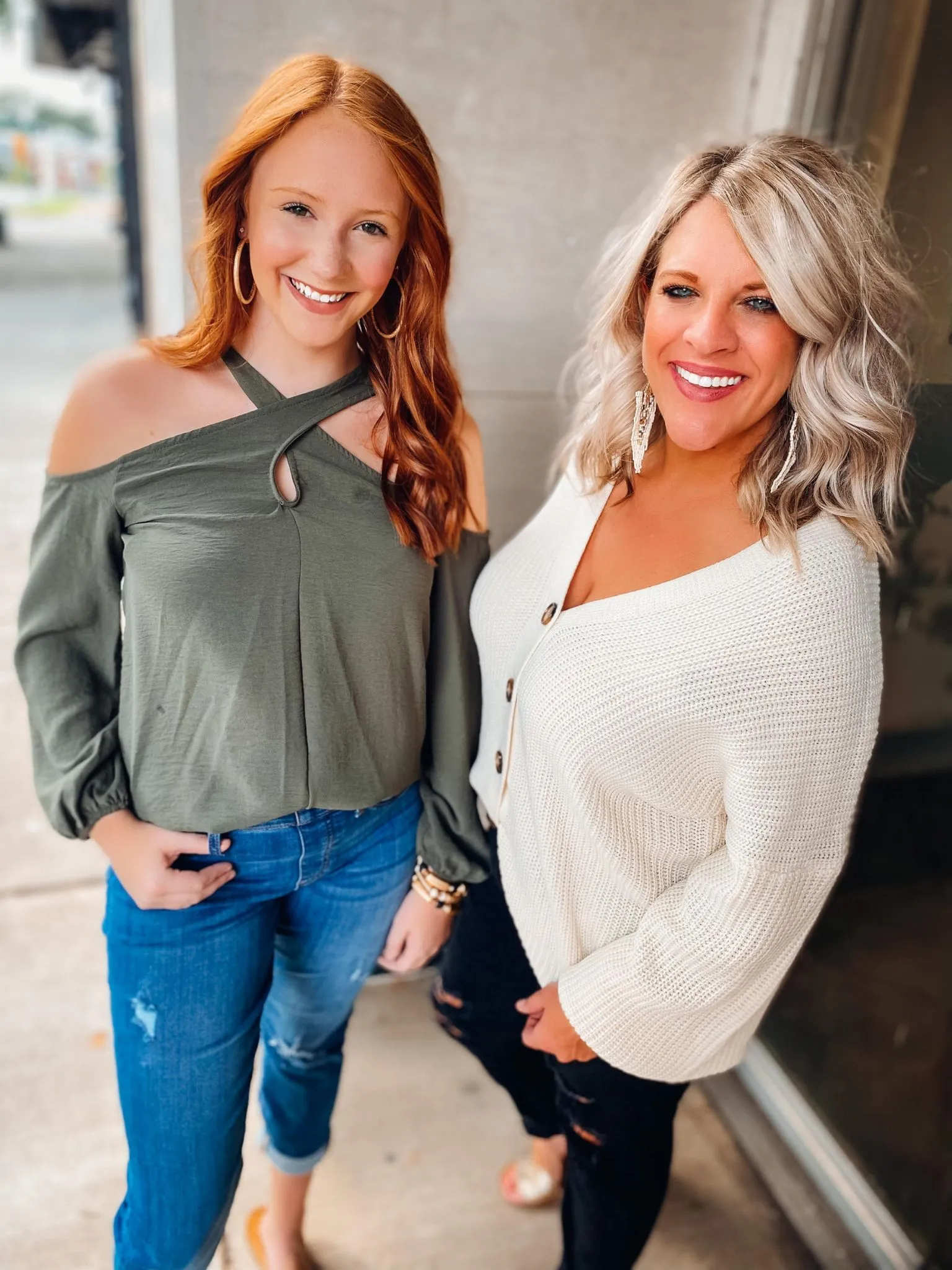 Small - Next Step Cold Shoulder Top - OIive
