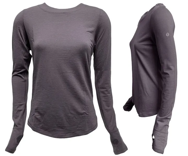 ThermaTech Womens Long Sleeve Merino Baselayer Steel