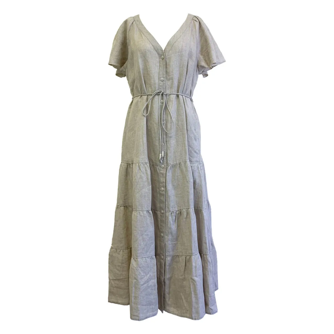 Tommy Bahama Women's Coastalina Tiered Linen Shirt Dress - Natural Linen