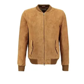 USA Suede Leather Bomber Jacket – Classic & Stylish