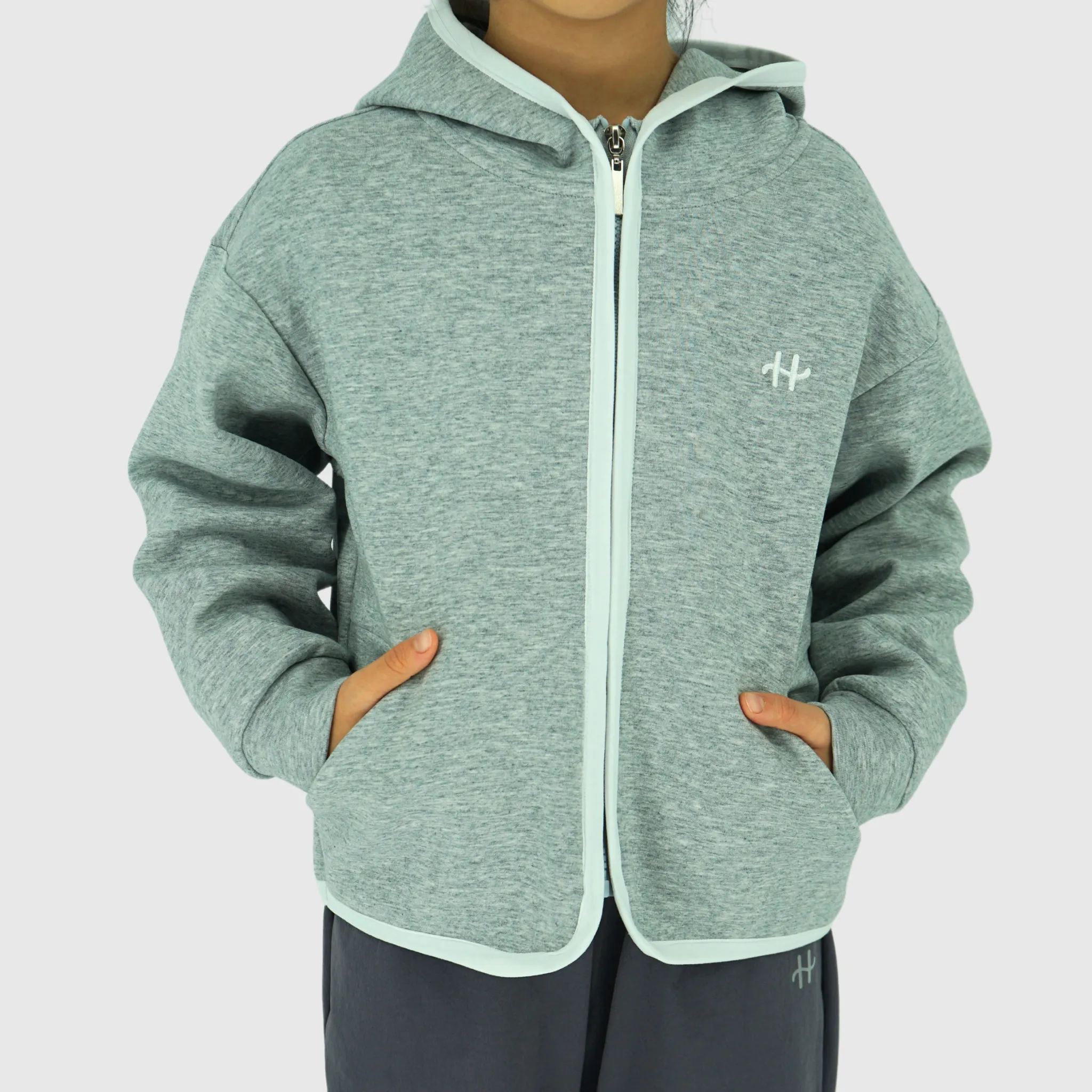 Vale Air Layer Zip Hooded Jacket - Light Gray