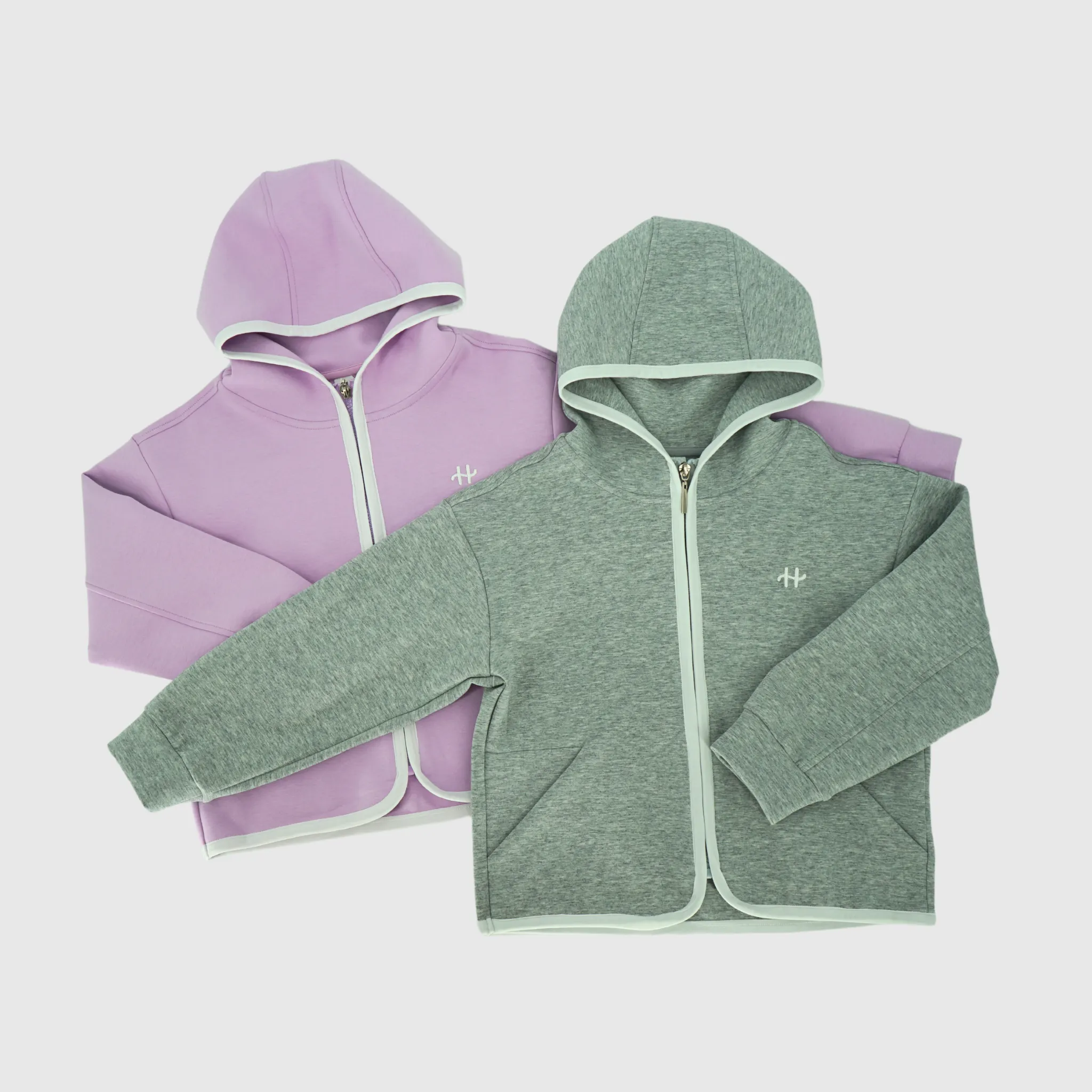 Vale Air Layer Zip Hooded Jacket - Light Gray