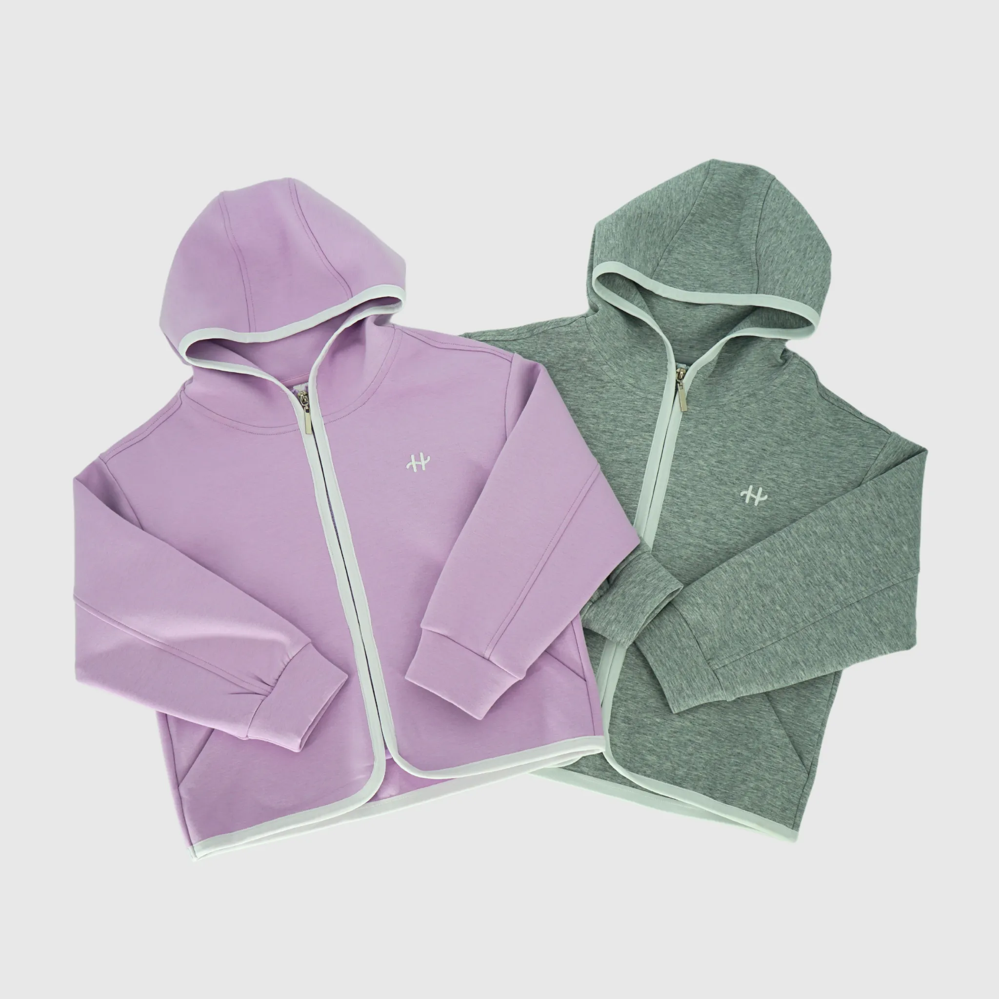 Vale Air Layer Zip Hooded Jacket - Light Gray