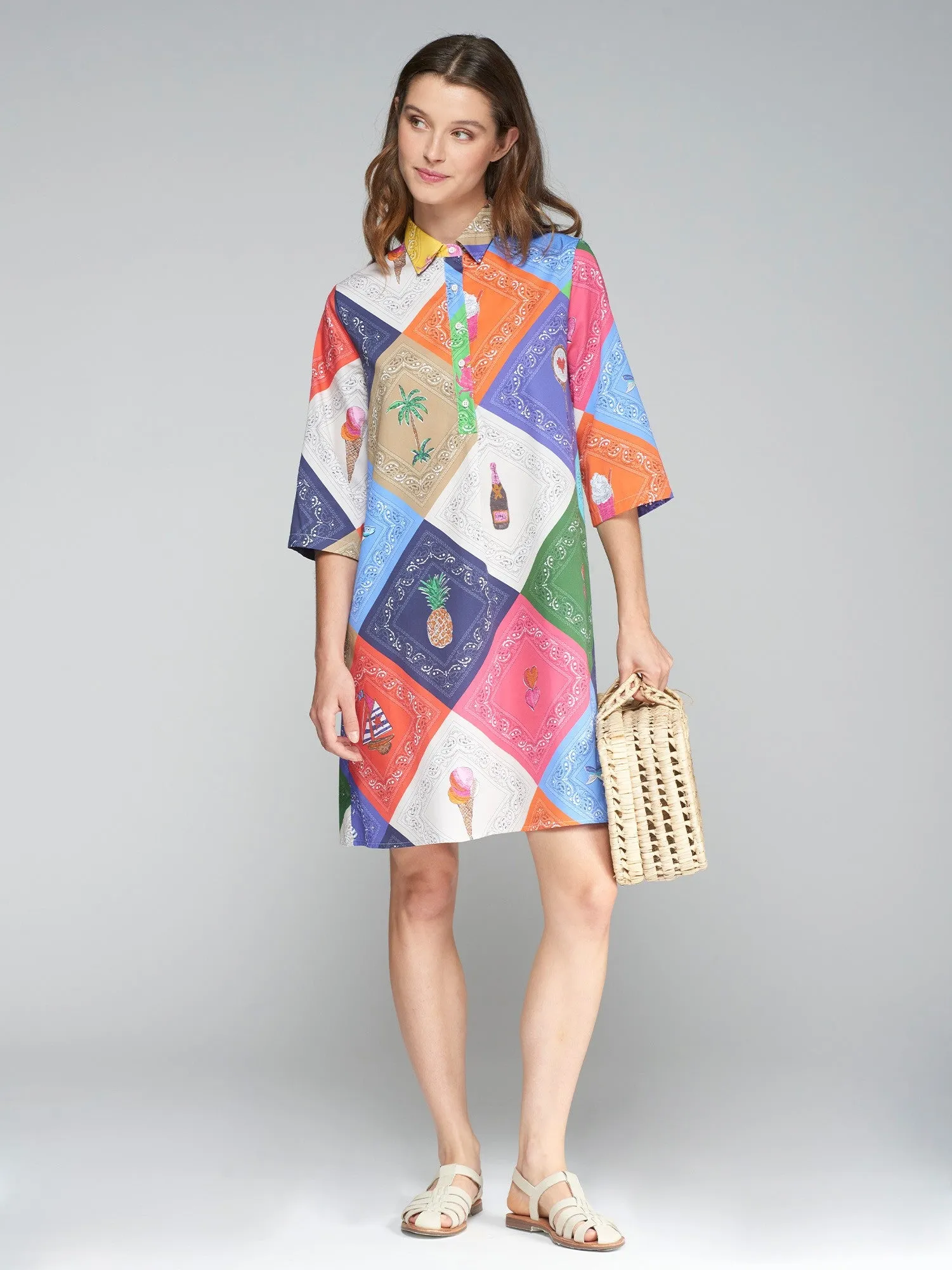 Vilagallo Tyanna Bandana Dress Multi