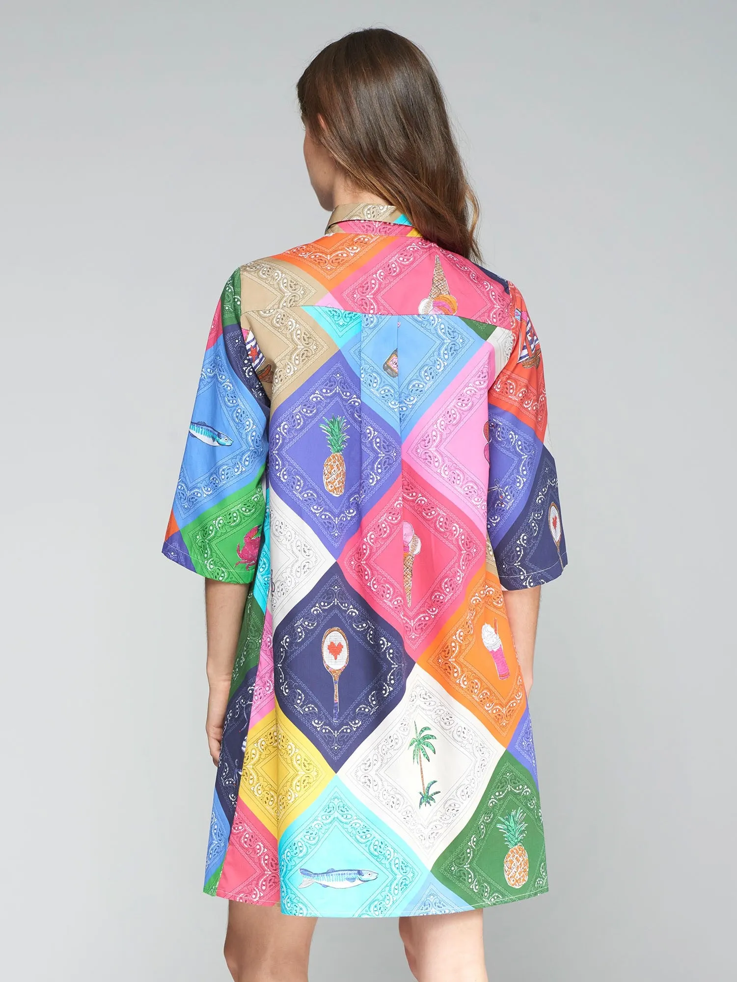 Vilagallo Tyanna Bandana Dress Multi