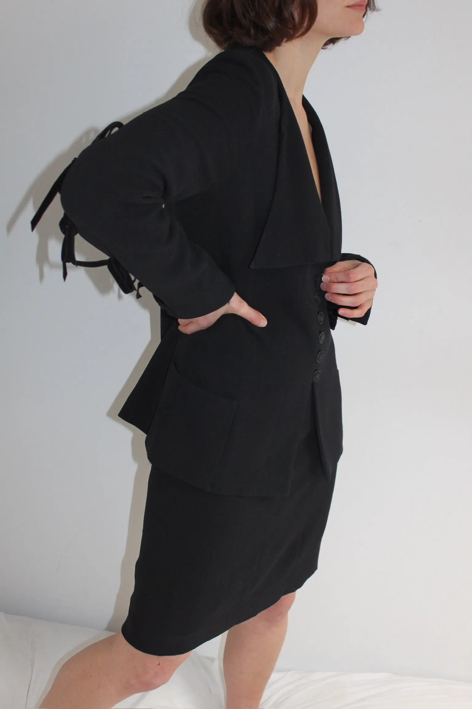 Vintage Chloé Bow Accented Skirt Suit