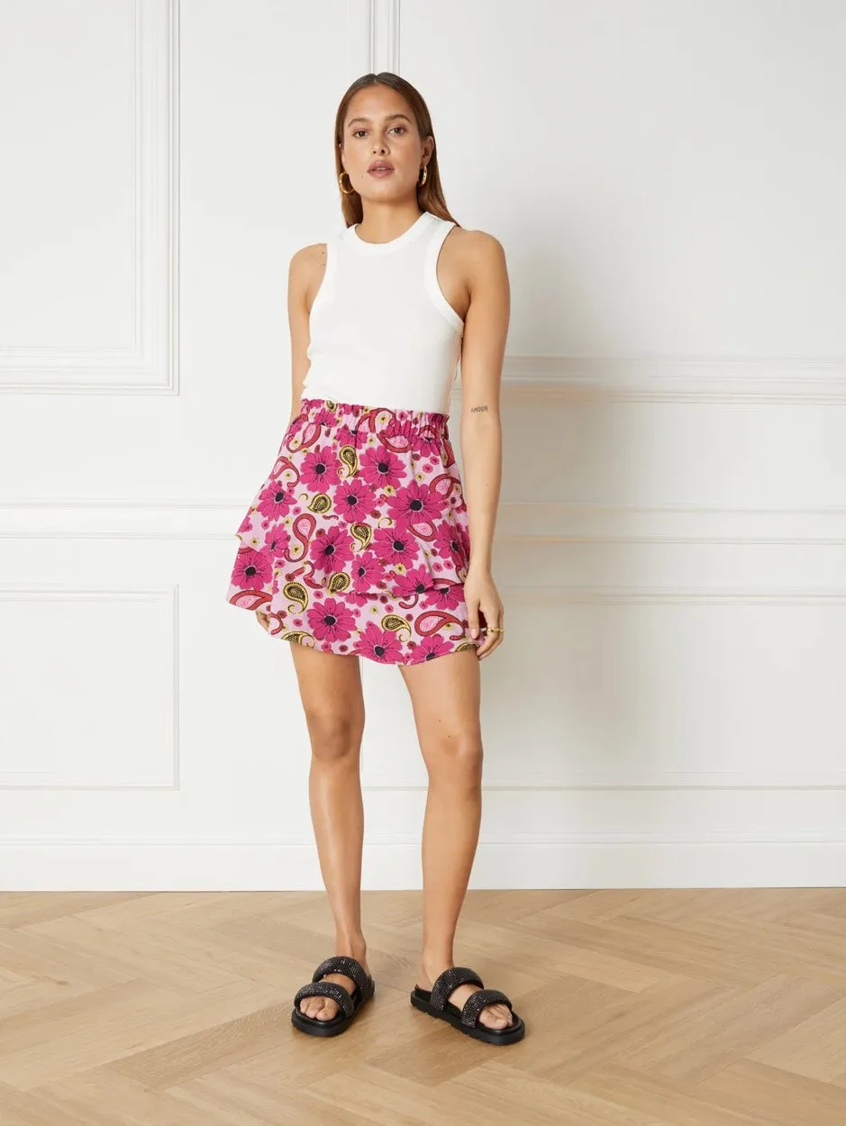 Viv Ladies Woven Flowy Skirt - Paars Dessin