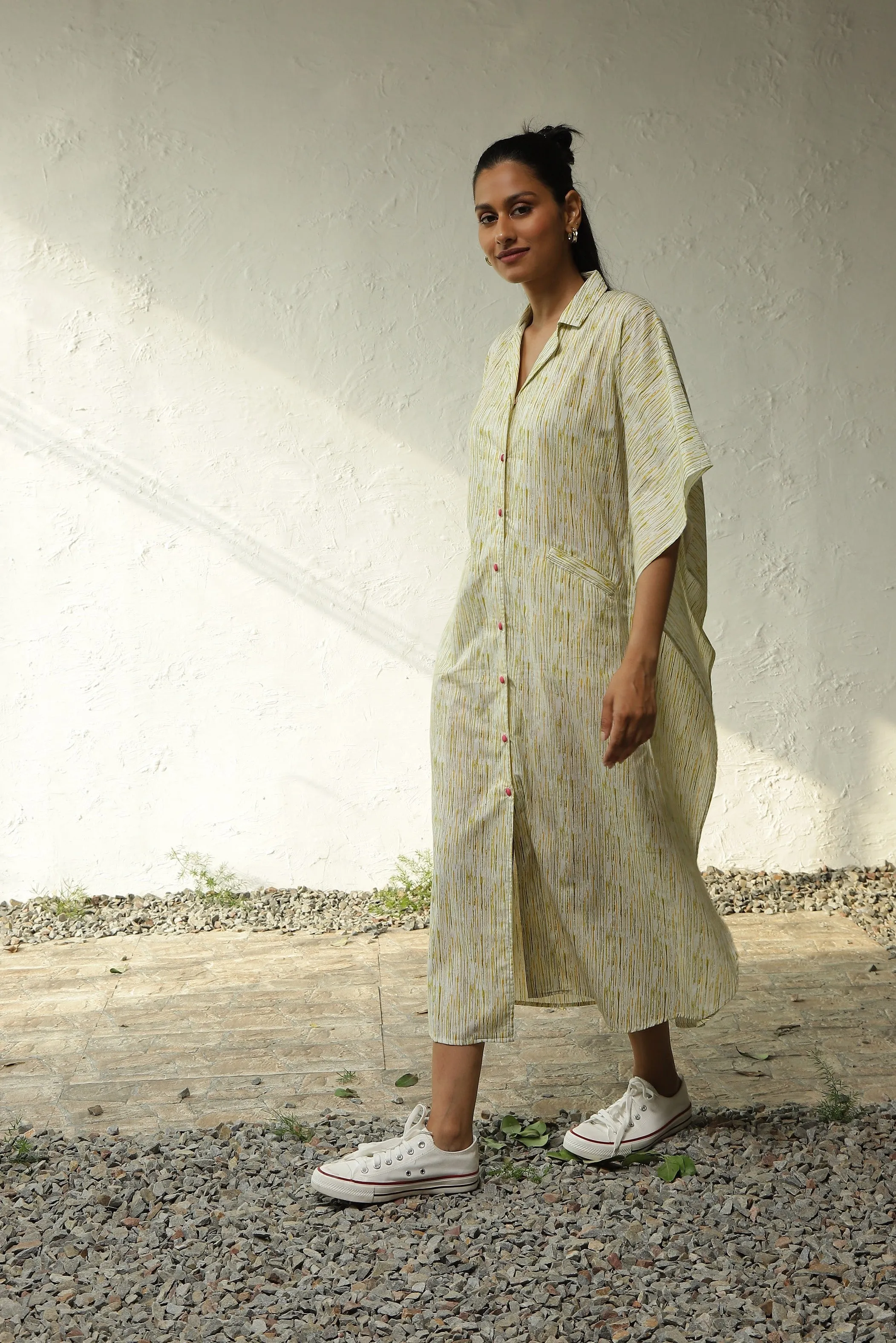 Wanderlust Printed Buttoned Dress