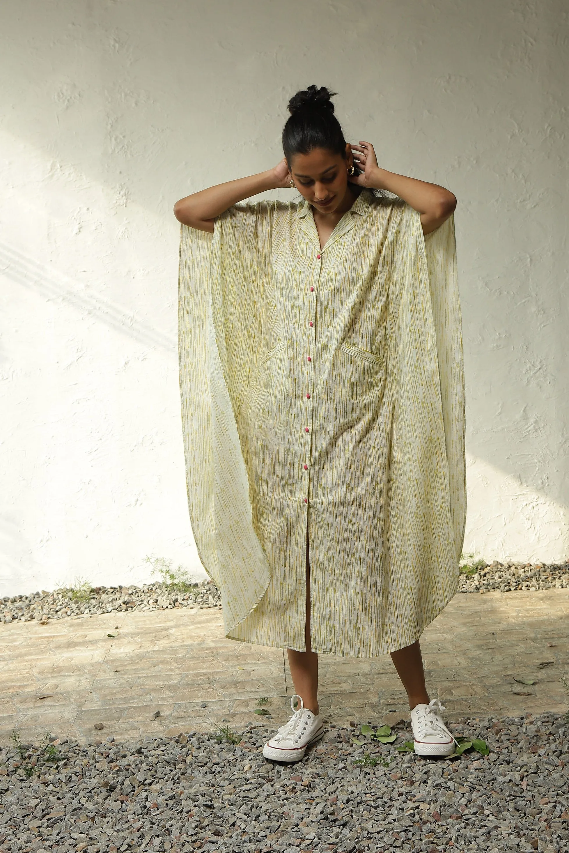 Wanderlust Printed Buttoned Dress