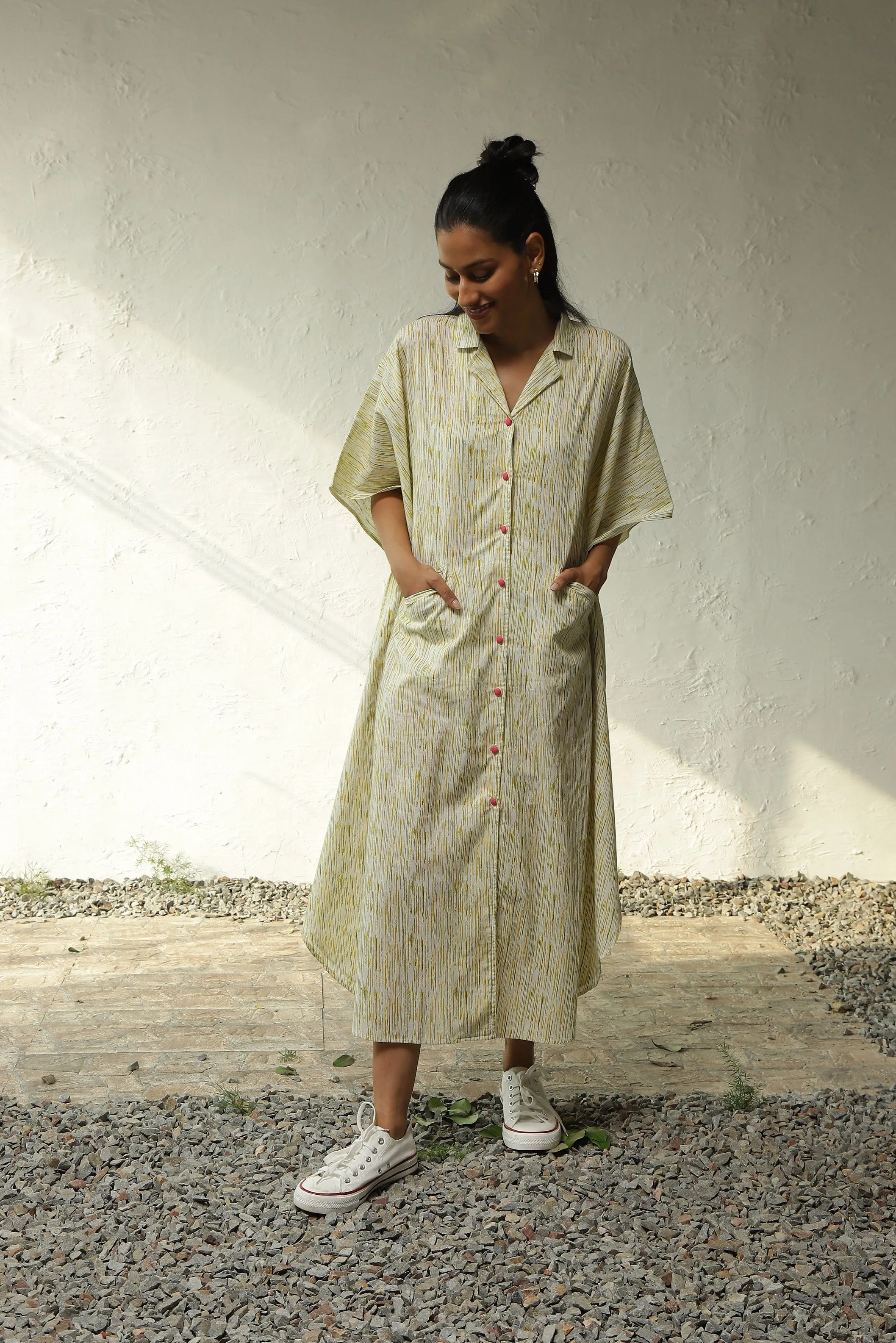 Wanderlust Printed Buttoned Dress