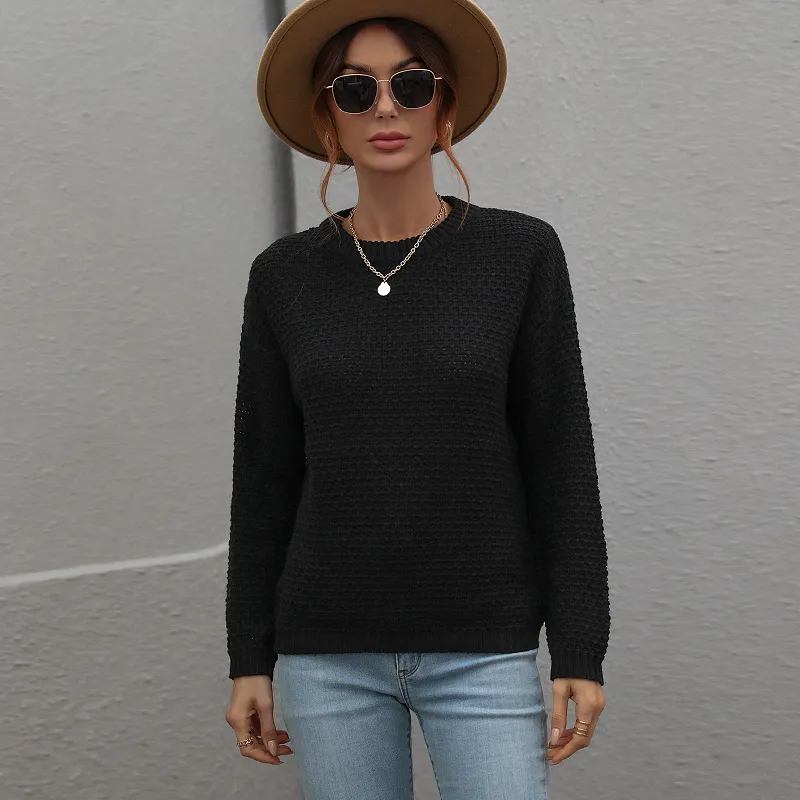Women's Crew Neck Knitted Jumper