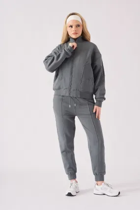 ZIP UP SWEATSHIRT - GREY